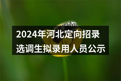 2024年河北定向招录选调生拟录用人员公示 图片