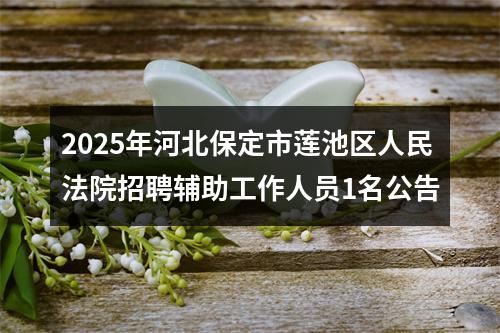 2025年河北保定市莲池区人民法院招聘辅助工作人员1名公告 图片