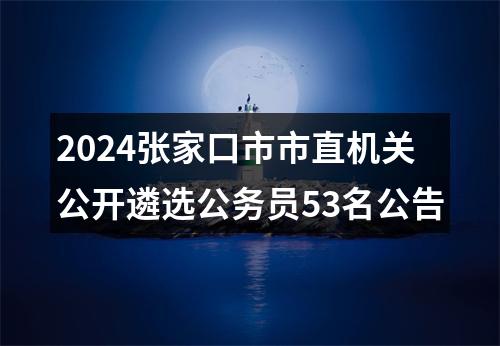 2024张家口市市直机关公开遴选公务员53名公告 图片