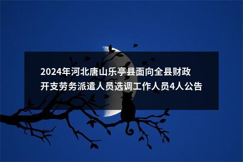 2024年河北唐山乐亭县面向全县财政开支劳务派遣人员选调工作人员4人公告 图片